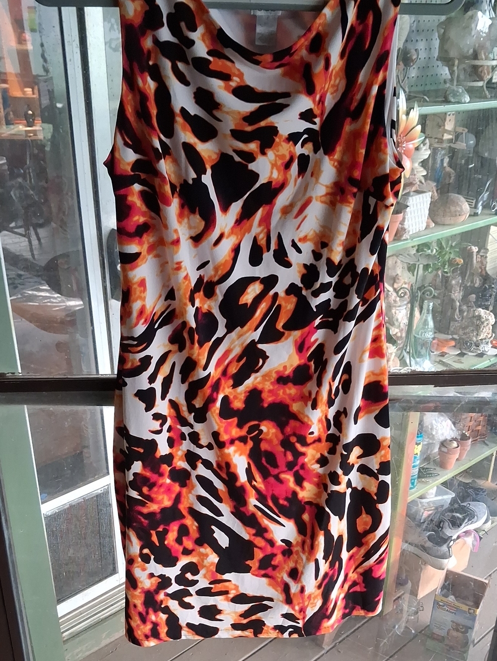 Cache Multicolor Animal-Print Sleeveless Mini Dress